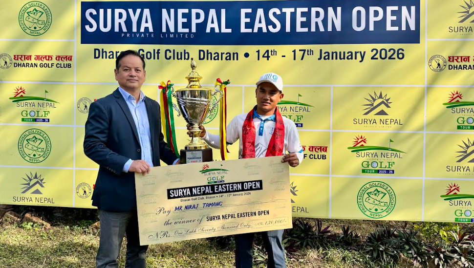 निरज तामाङले गरे सूर्य नेपाल इस्टर्न ओपनको उपाधि रक्षा