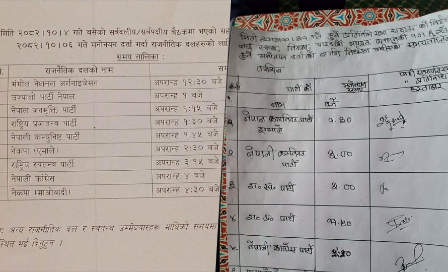 तनहुँ क्षेत्र नं १ मा ९ दल तथा क्षेत्र नं २ मा ६ दलले उम्मेदवारी दिने