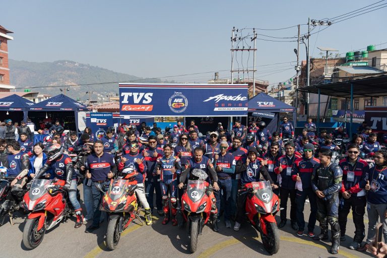 टीभीएसको अन्तर्राष्ट्रिय रेसिङ ‘एआरई जीपी’ नेपालमा सम्पन्न