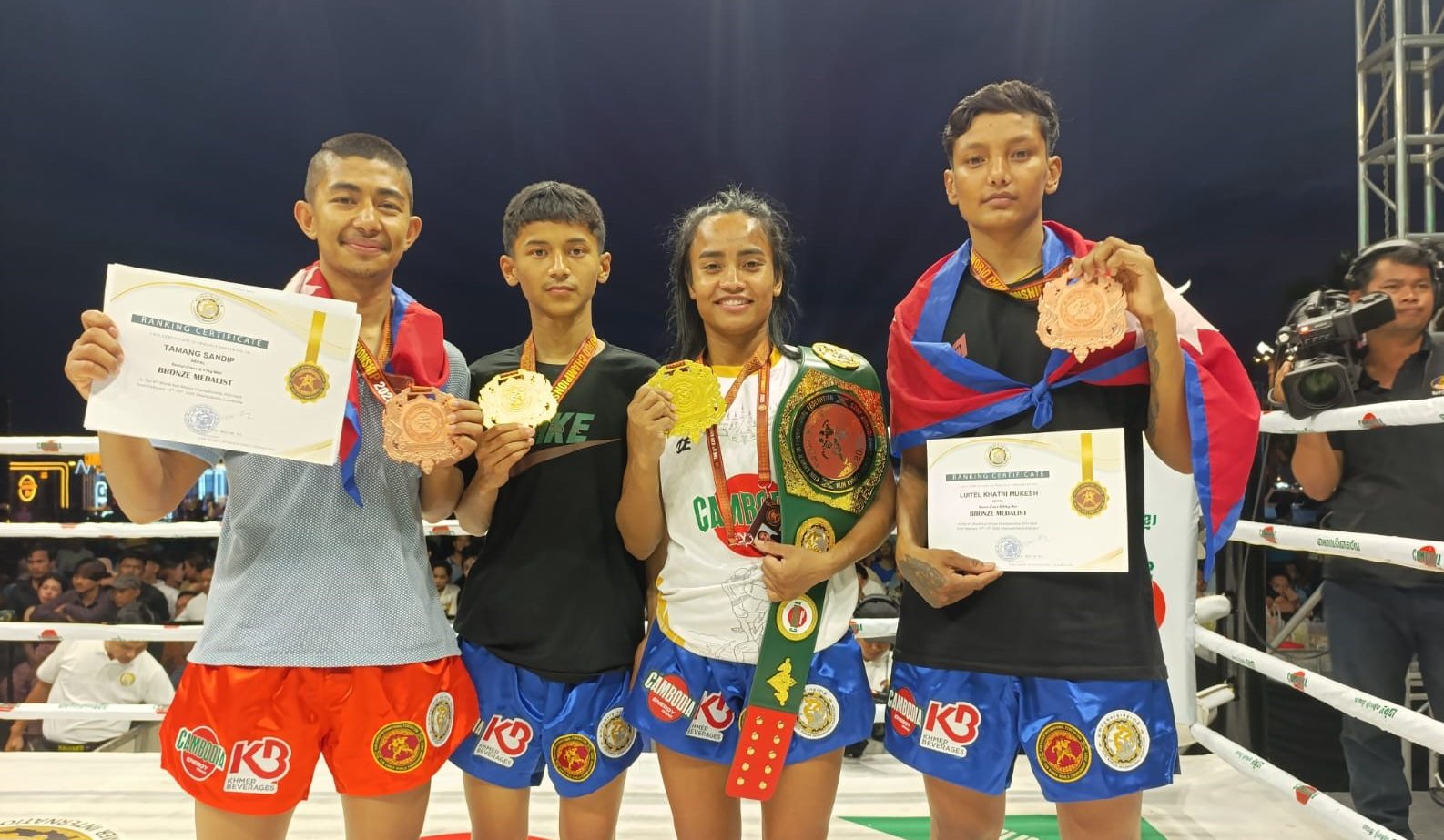 छैटौं कुन खमेर विश्व च्याम्पियनसिपमा सुष्मा र पुस्करलाई स्वर्ण