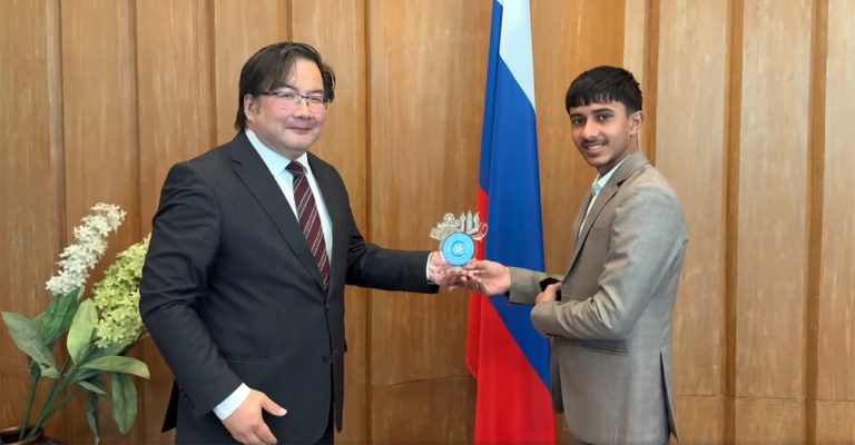अन्तर्राष्ट्रिय प्रतियोगितामा तेस्रो भएका पंगेनीलाई रसियन दूतावासको सम्मान