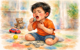 बच्चाको घाँटीमा सिक्का अड्किए तुरुन्त के गर्ने ?