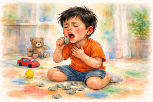 बच्चाको घाँटीमा सिक्का अड्किए तुरुन्त के गर्ने ?