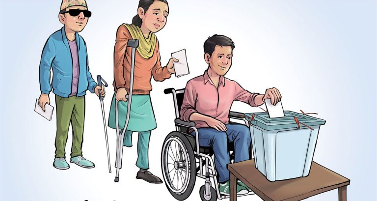 दृष्टिविहीन वा शारीरिक अशक्तता भएकालाई मतदानमा विशेष व्यवस्था