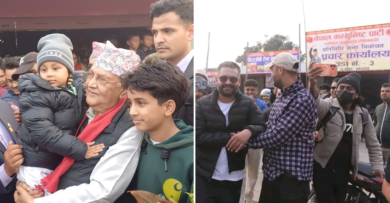 झापा ५ : ओलीको कार्यालयमा बालेनको ‘ह्यान्डसेक’