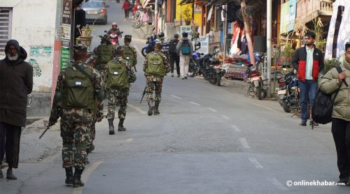 धनकुटामा निर्वाचन लक्षित नेपाली सेनाको गस्ति