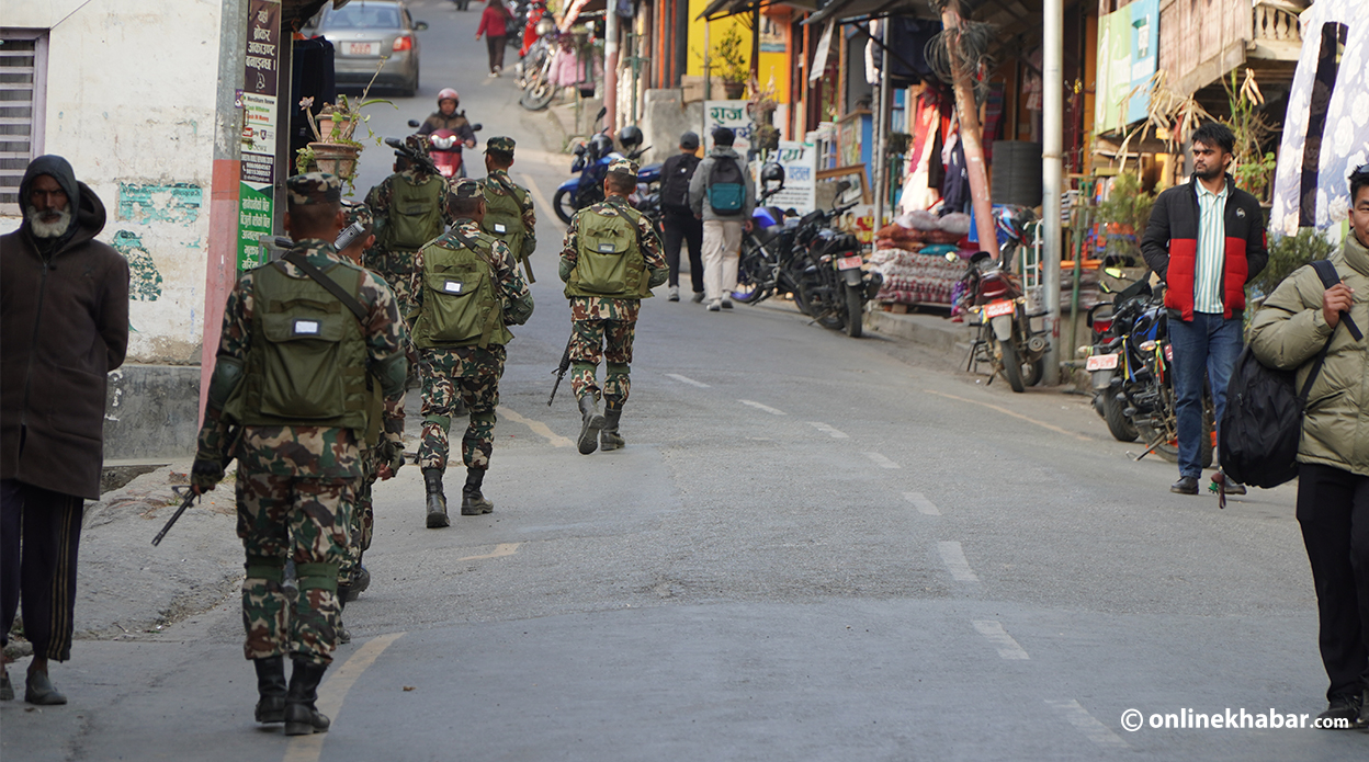 धनकुटामा निर्वाचन लक्षित नेपाली सेनाको गस्ति