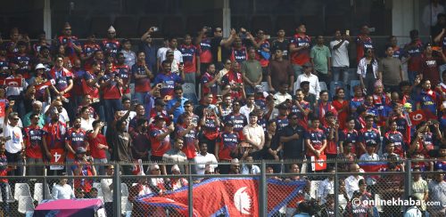 नेपाल भर्सेस इटली : वाङ्खेडे स्टेडियममा नेपाली दर्शकको क्रेज (तस्वीरहरू)