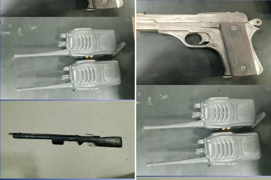 पेस्तोल र वाकिटकीसहित २ जना पक्राउ