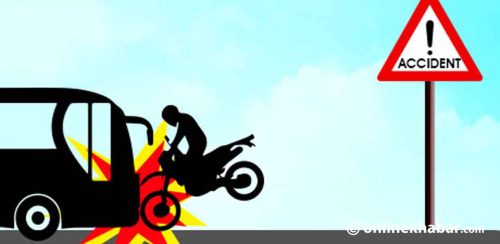 काठमाडौंमा मिनीटाटाको ठक्करबाट मोटरसाइकल चालकको मृत्यु