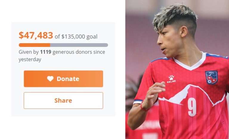 साम्बाको उपचारका लागि विदेशबाट एक दिनमै उठ्यो ४१ लाख बढी सहयोग