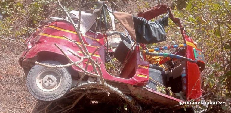 सल्यानमा अटो दुर्घटना हुँदा १० जना घाइते