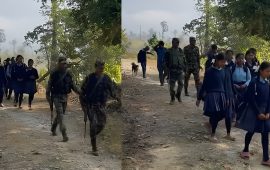 निकुञ्जको बाघ बस्ती पस्न थालेपछि समुदाय त्रसित, विद्यार्थी विद्यालय जाँदा सेनाको पहरा