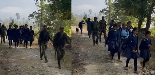 निकुञ्जको बाघ बस्ती पस्न थालेपछि समुदाय त्रसित, विद्यार्थी विद्यालय जाँदा सेनाको पहरा