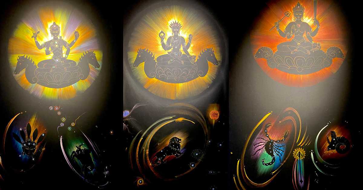 ब्रह्माण्ड र अध्यात्मको यात्रा गराउने कला प्रदर्शनी काठमाडौंमा सुरु