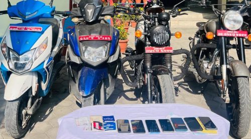 मोटरसाइकल चोरीको आरोपमा ४ जना पक्राउ