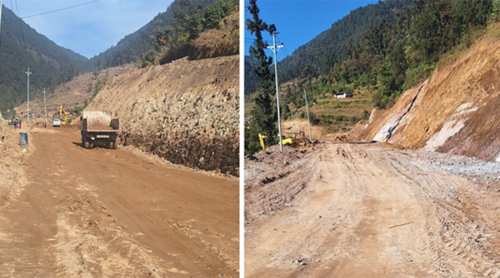 बुर्तिबाङ–ढोरपाटन सडक निर्माणले लियो गति