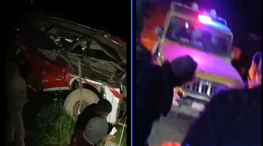 बैतडीमा जन्ती बोकेको बस दुर्घटना