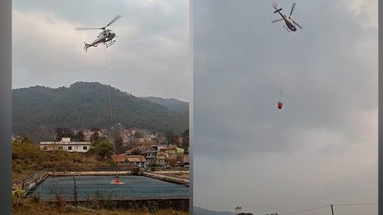 तारेभीरमा लागेको आगो सिम्रिक एयर हेलिकप्टरद्वारा नियन्त्रण