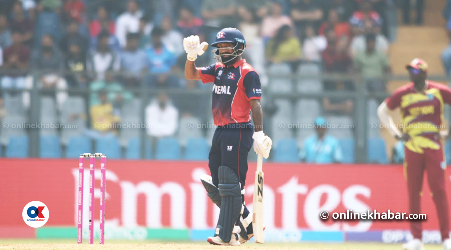 १२ वर्षपछि टी-२० विश्वकपमा नेपाली खेलाडीको अर्धशतक
