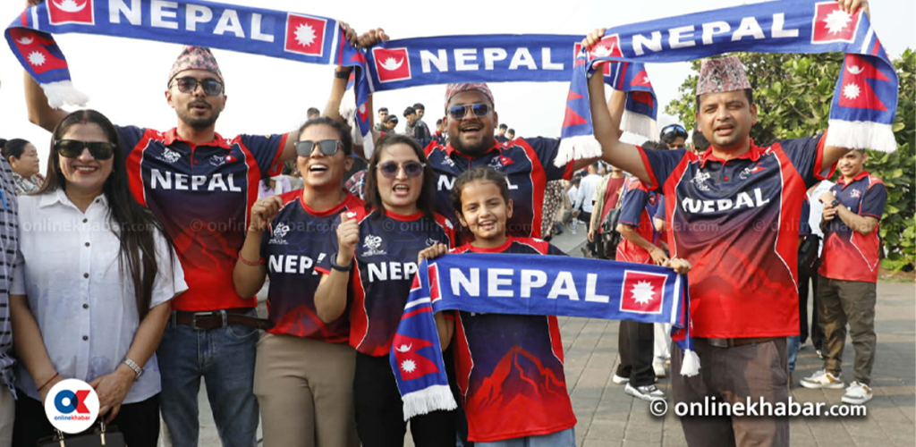 नेपाल र स्कटल्यान्डबीचको खेल हेर्न वानखेडे पुगेका दर्शक (तस्वीरहरू)