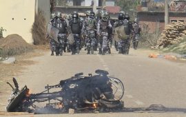 गौर तनाव : सेना परिचालनपछि पनि राेकिएन आगजनी, भित्री भाग अझै अशान्त  