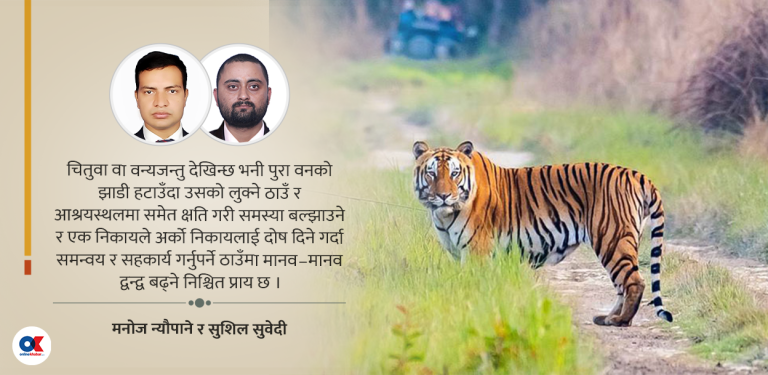 मानव-वन्यजन्तु द्वन्द्वको जिम्मा कसले लिने ?