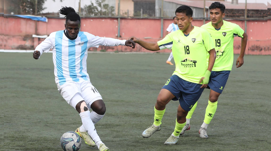 राष्ट्रिय लिग फुटबलमा एनआरटी र मनाङले बाँडे अंक