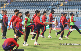 इटलीसँगको खेलअघि वाङ्खेडेमा नेपाली टोलीको अभ्यास (तस्वीरहरू)