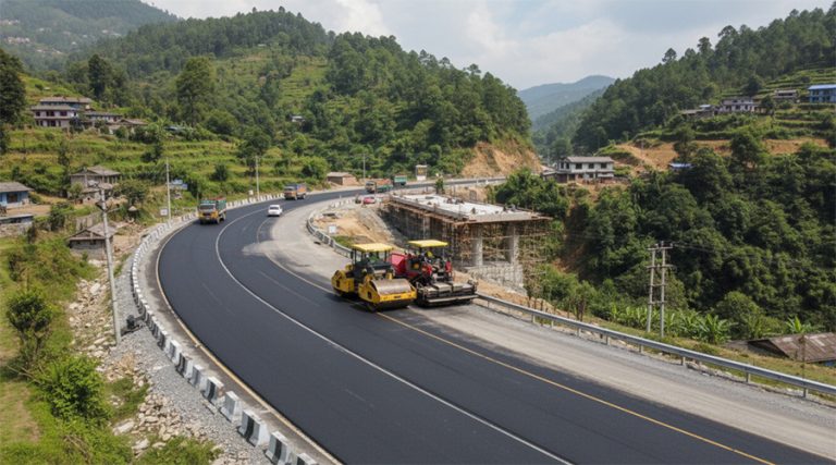 नौबिसे-नागढुंगा सडक खण्ड : ८५ प्रतिशत काम सकियो