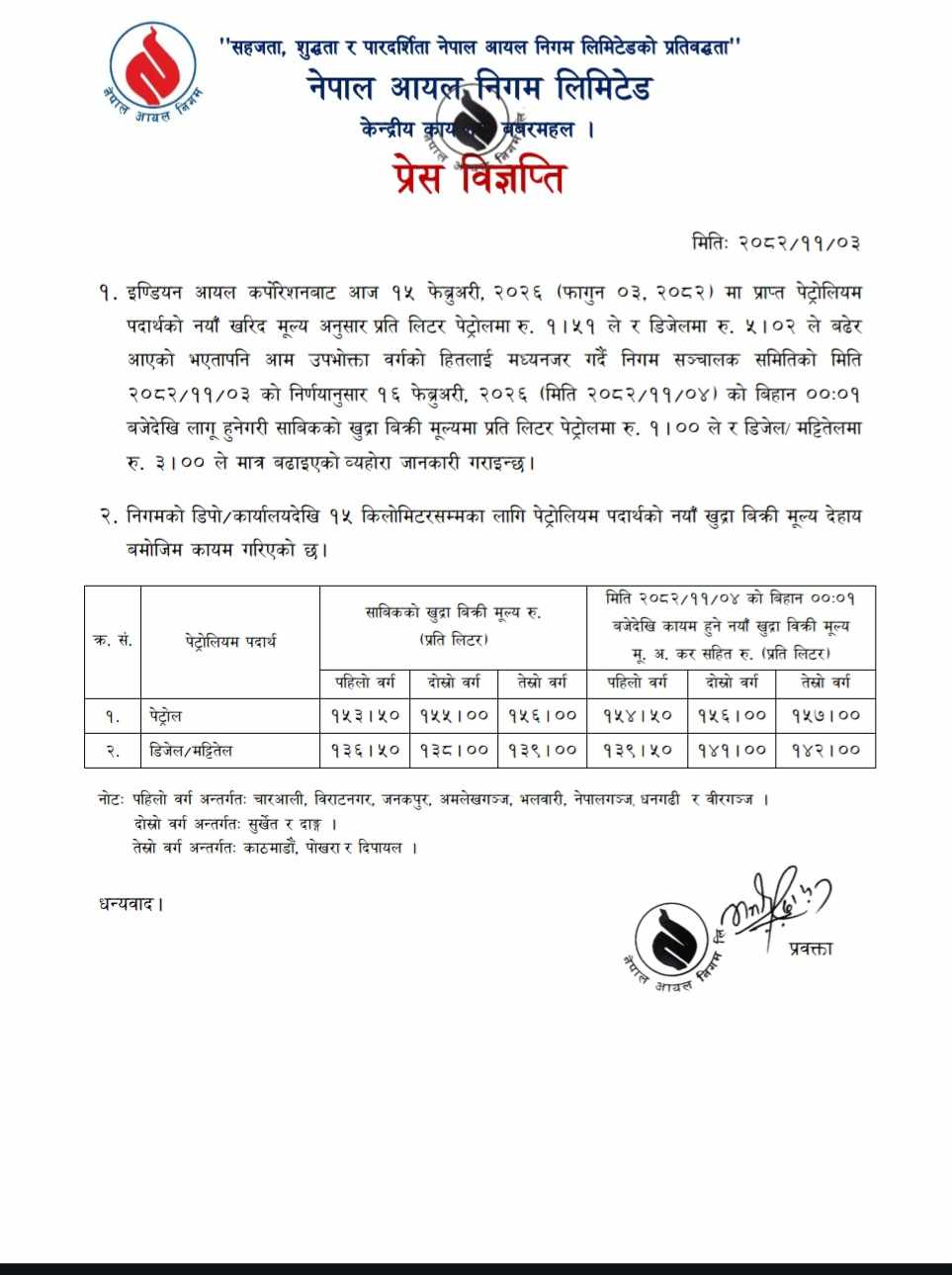 बढ्यो पेट्रोलियम पदार्थको मूल्य, कुनमा कति ?