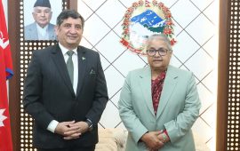 प्रधानमन्त्री कार्कीसँग पाकिस्तानी राजदूतको शिष्टाचार भेट