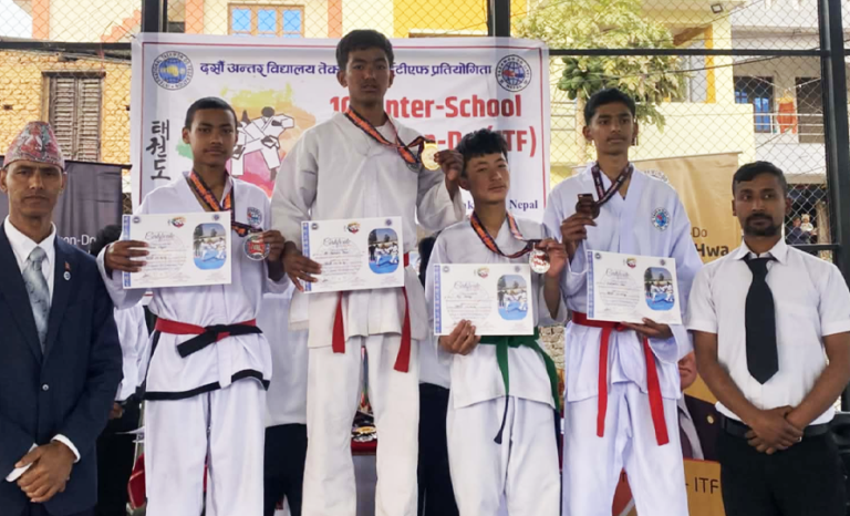 दशौं अन्तर विद्यालय तेक्वान्दो प्रतियोगितामा चक्रज्योति च्याम्पियन
