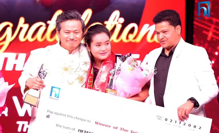 ‘भ्वाइस अफ नेपाल’ सिजन ७ को उपाधि नीताकुमारी थापालाई