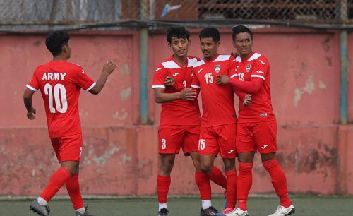 राष्ट्रिय लिग फुटबल : दिनेशको गोलमा आर्मी दोस्रो स्थानमा