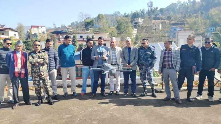 अर्घाखाँचीमा वन डढेलो नियन्त्रणका लागि ड्रोनबाट अनुगमन सुरु
