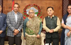 बालुवाटार पुगेर कांग्रेसका नेताहरूले भेटे प्रधानमन्त्री