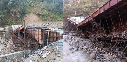 पाँचथर र ताप्लेजुङमा निर्माणाधीन २ पुल भाँचिए