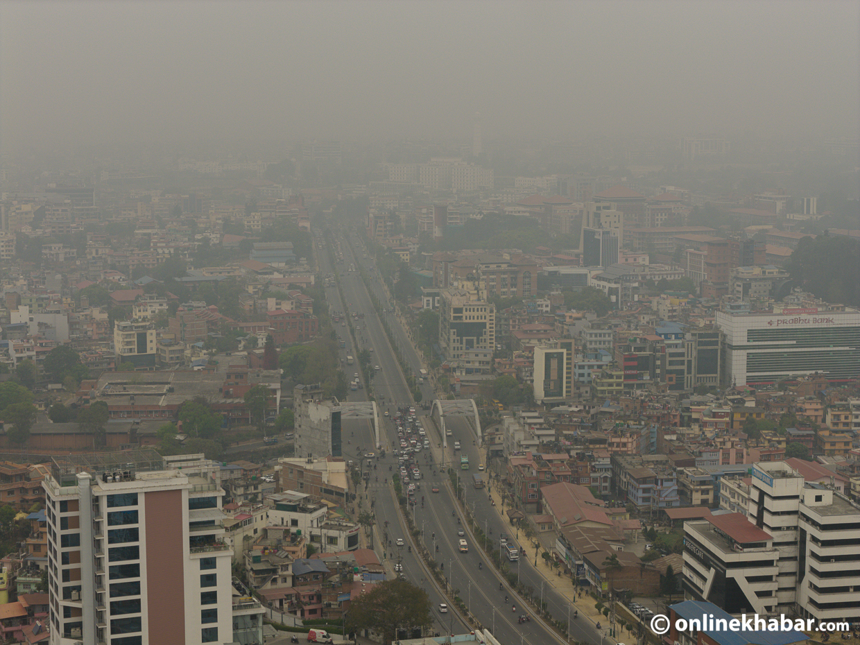 काठमाडौंको वायु प्रदूषणले पार गर्‍यो निकै अस्वस्थको तह