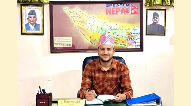 बालेनलाई स्मरण गाराउँदै स्ववियु अध्यक्षले राखे ग्रेटर नेपालको नक्सा