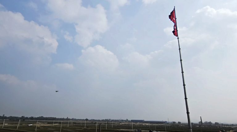 सुनसरीको इनरुवामा नेपालकै अग्लो राष्ट्रिय झण्डा