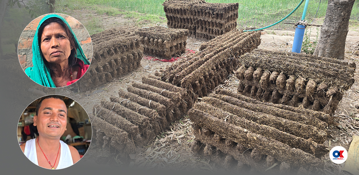 ग्यासको अभाव झेल्दै सहर, मधेशका गाउँमा गोइँठाकै भर