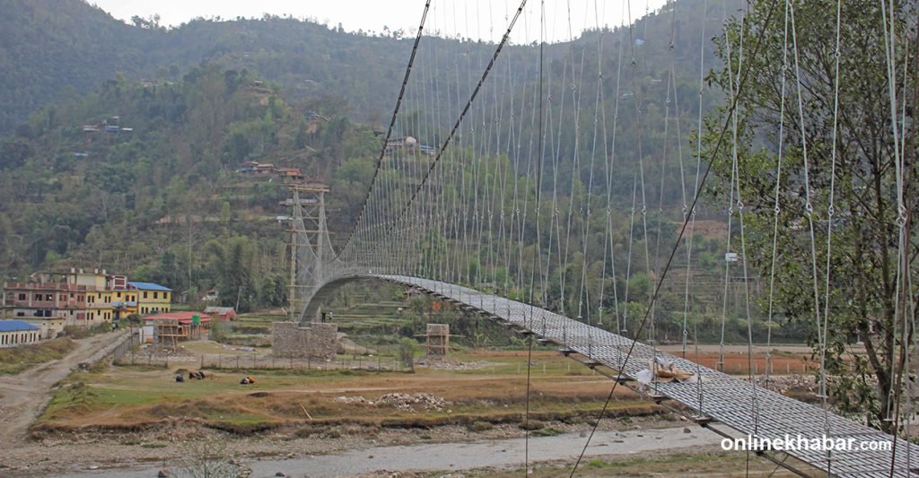 गुल्मीको छल्दी टारी–पालुखा जोड्ने झोलुङ्गे पुल ५ महिना अगावै तयार