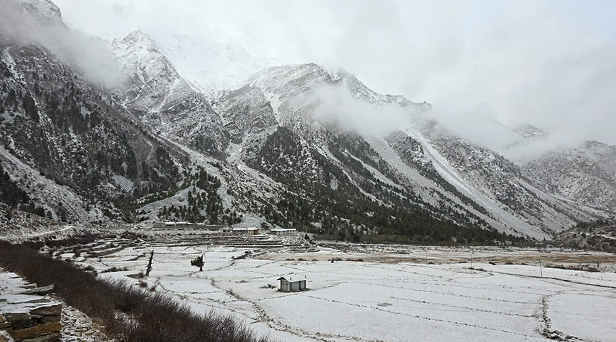 हुम्लामा वर्षा र हिमपात