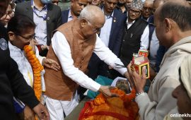 अस्पतालमा ओली पिताप्रति श्रद्धाञ्जली (तस्वीरहरु)