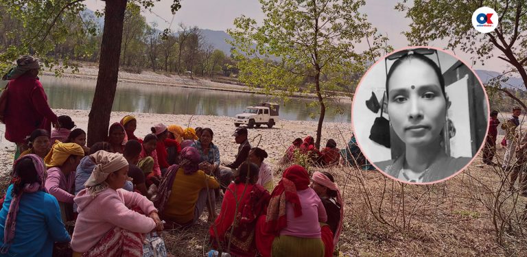 माया आश्रय लिन माइती गएकी थिइन्, छोराछोरीसहित भेरीमा हेलिइन्