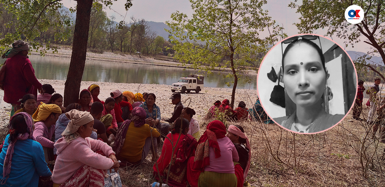 माया कठायत आश्रय लिन कान्छो बुवाको घर गएकी थिइन्, छोराछोरीसहित भेरीमा हेलिइन्