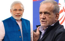 भारतीय प्रधानमन्त्री र इरानी राष्ट्रपतिबीच कुराकानी