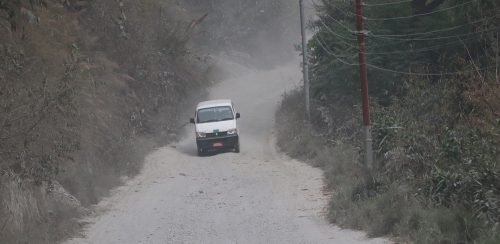 म्याग्दीको रणवाङ-दरवाङ खण्डको सडक अलपत्र