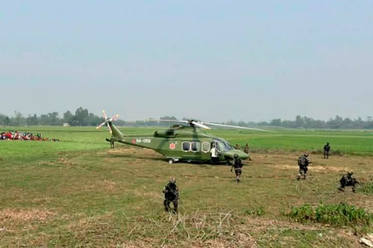 निर्वाचन सुरक्षा : रौतहटमा नेपाली सेनाको हवाई गस्ती